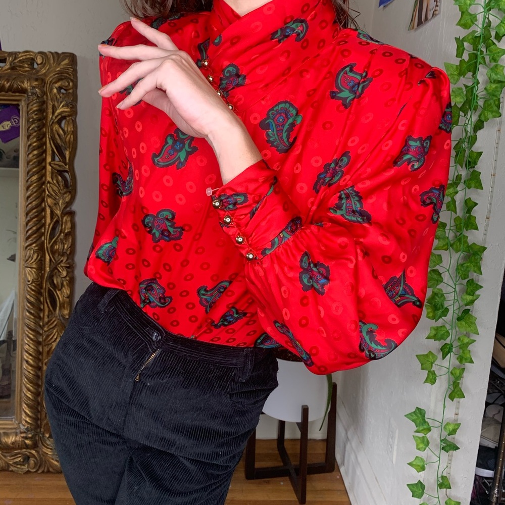 Vintage Paisley Silk Shirt with OG Tag